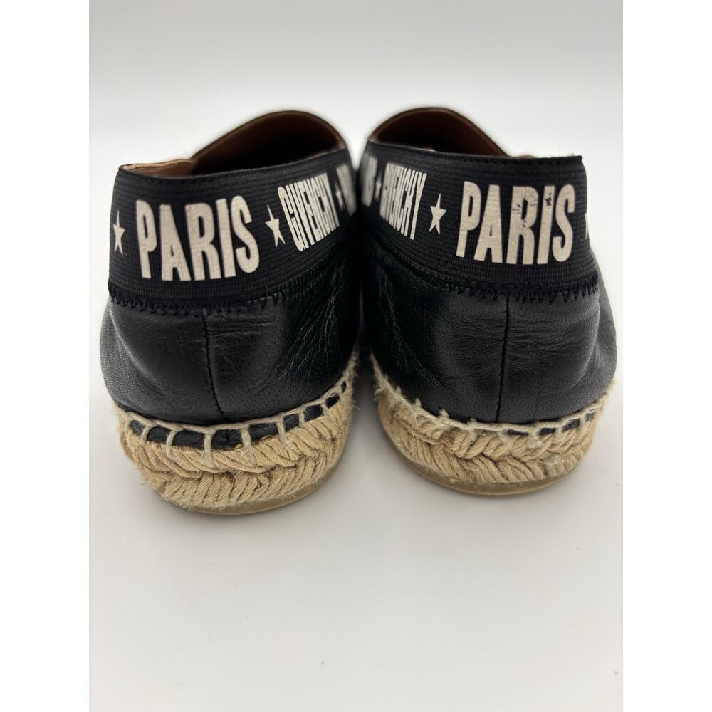 Authentic Givenchy Printed Espadrilles Black Leat… - image 5